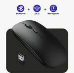 Mouse Inalámbrico Bluetooth + 2.4G Negro